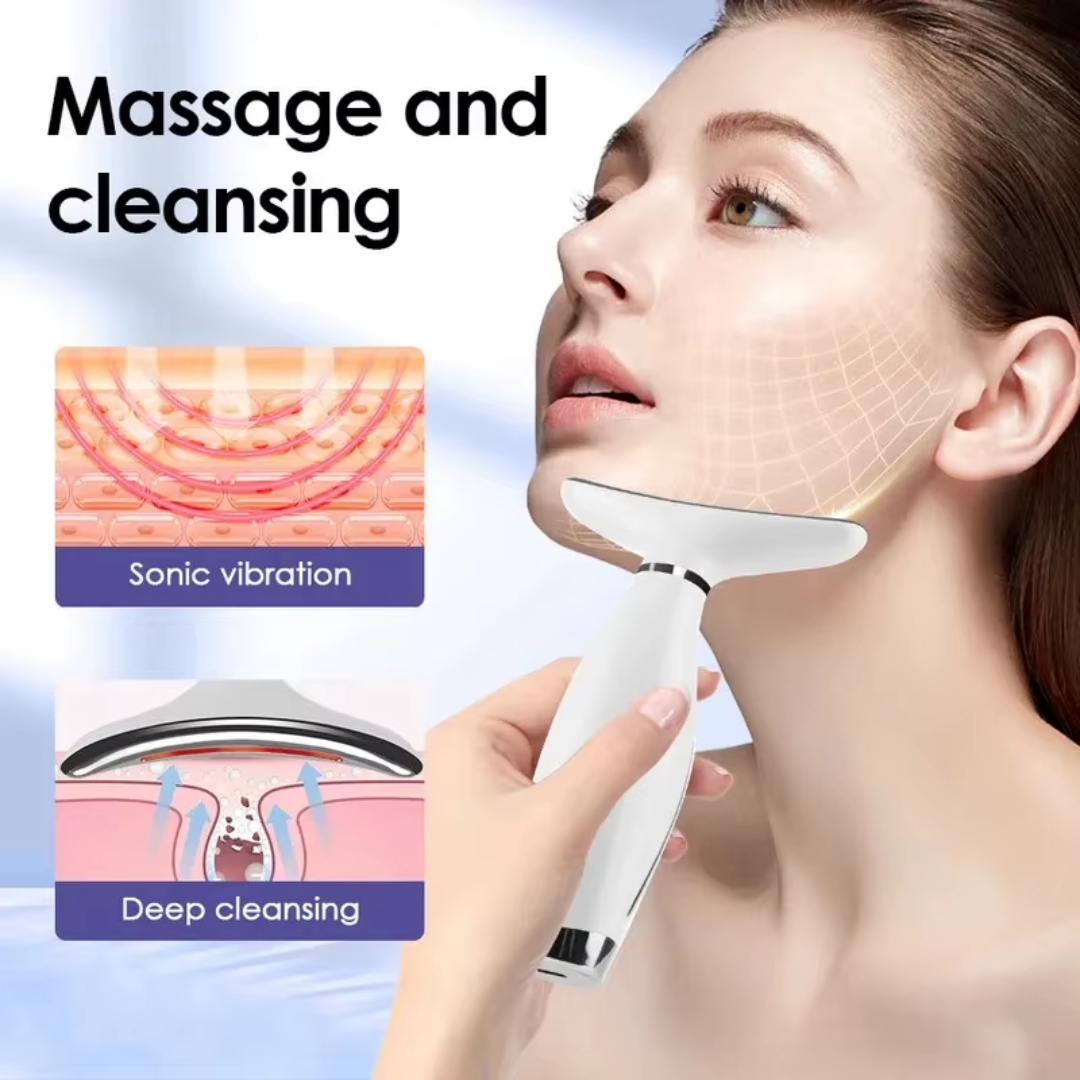 Masajeador Facial LED Vibratorio