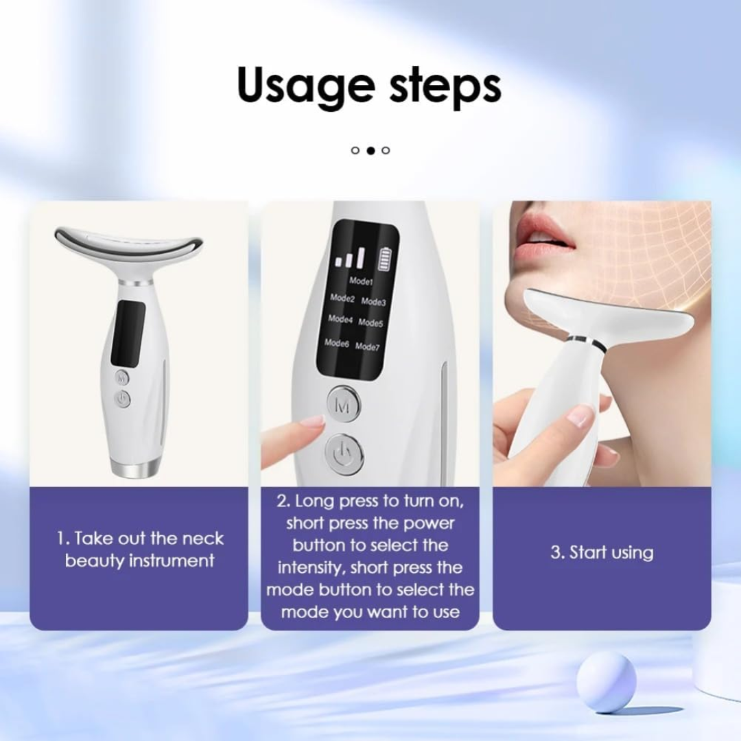 Masajeador Facial LED Vibratorio